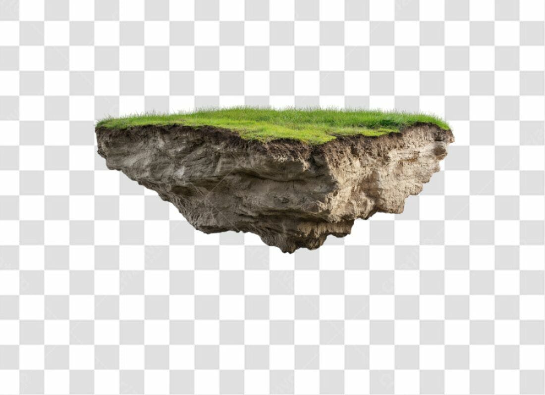 Elemento PNG com fundo transparente Ilha flutuante