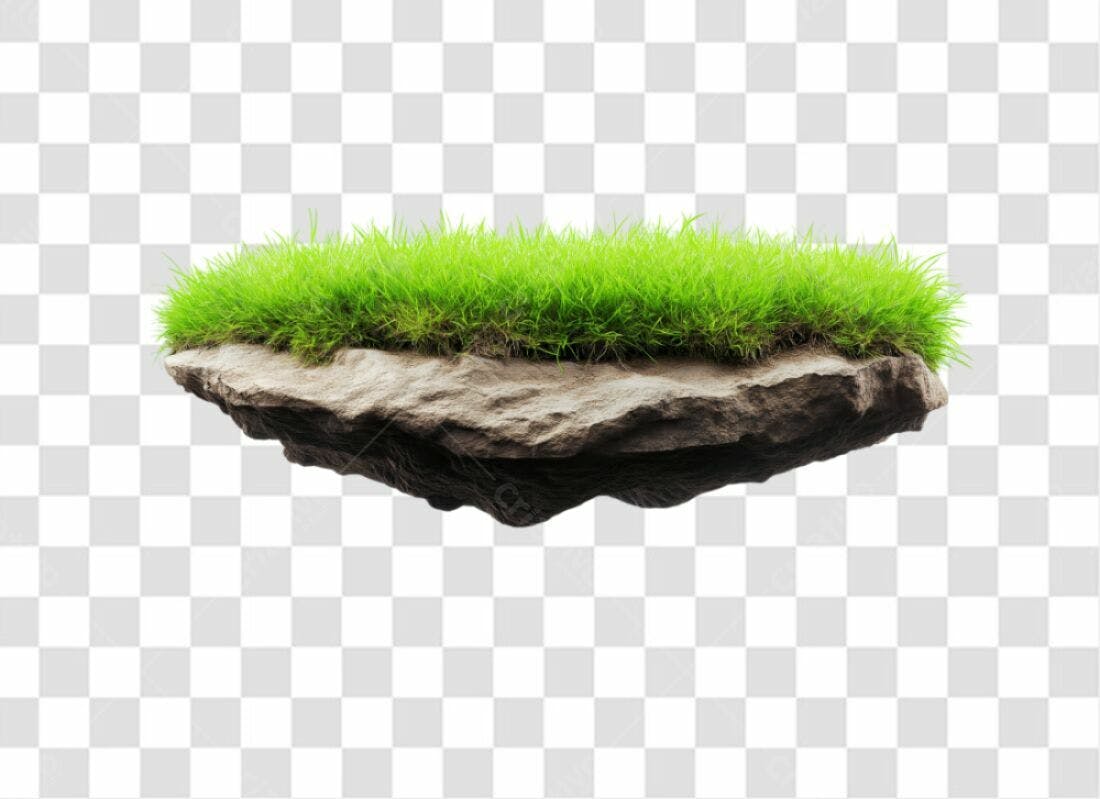 Icone Grama e Rocha PNG com fundo transparente