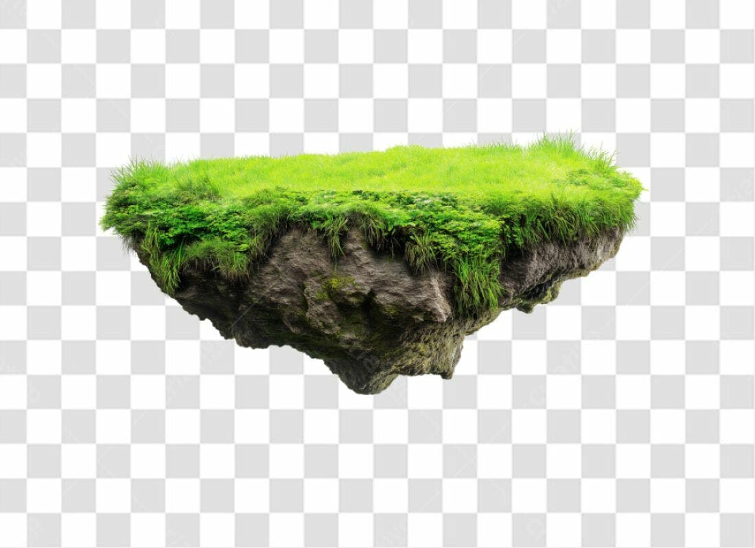 Icone Ilha Flutuante PNG com fundo transparente