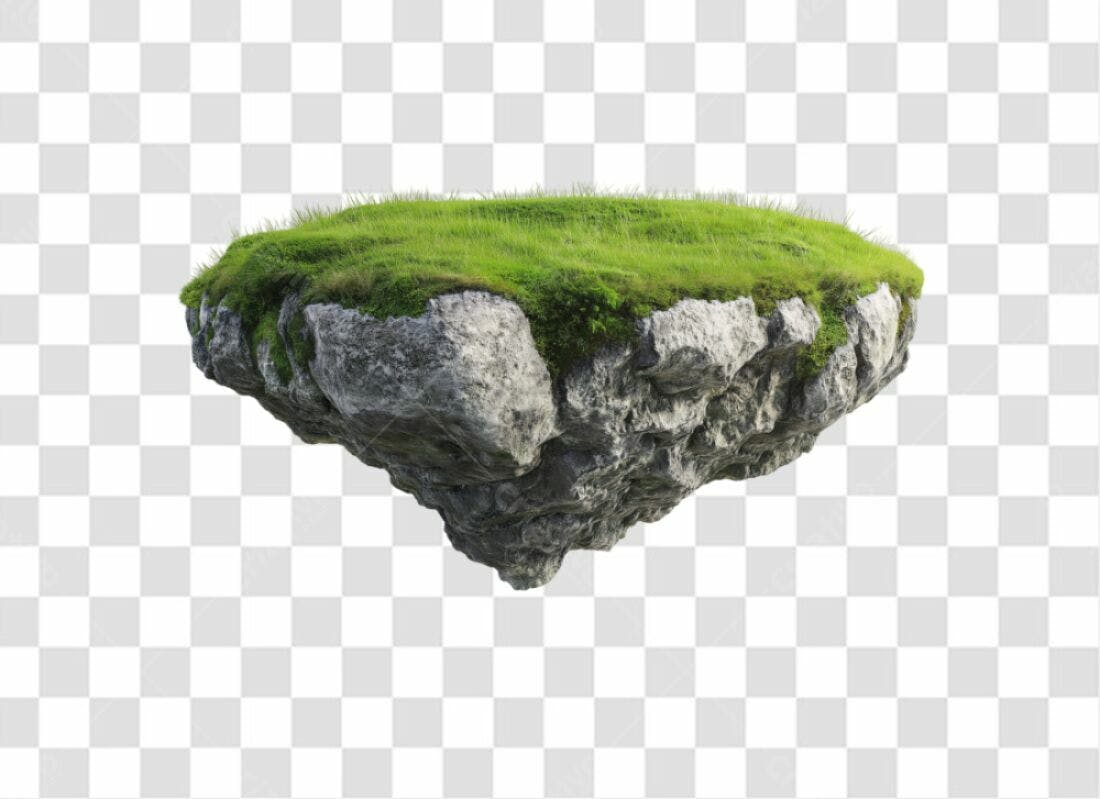 Elemento PNG com fundo transparente Ilhas flutuantes
