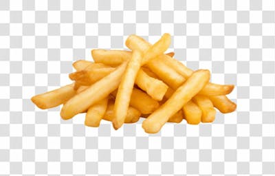 Batatas Fritas Para Composição Comida Em Alta Qualidade