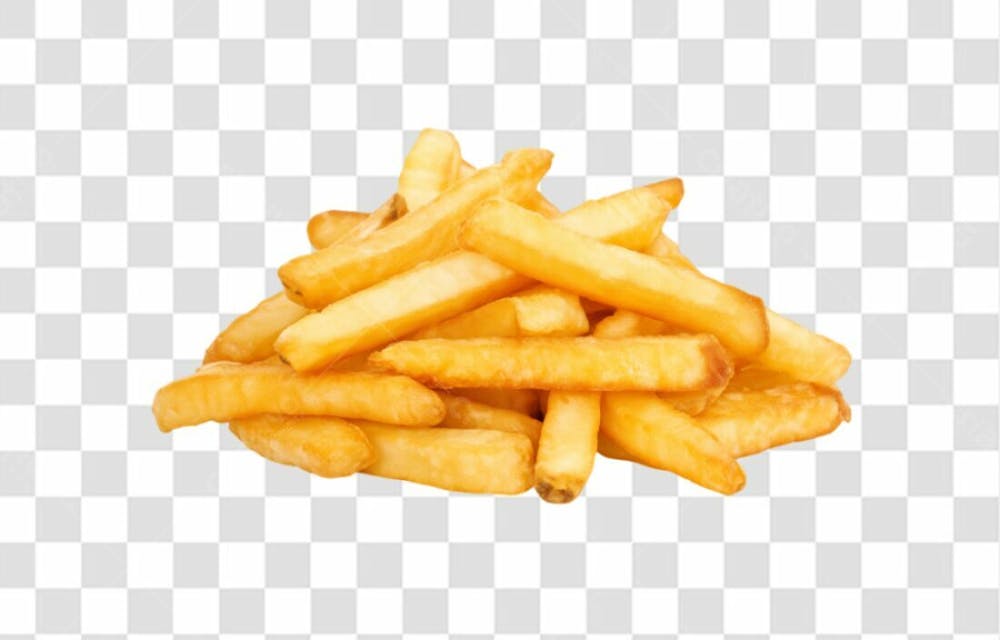 Batatas Fritas Para Composição Comida Em Alta Qualidade