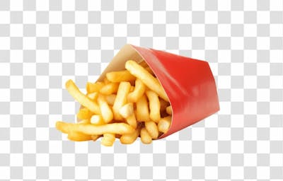 Batatas Fritas Para Composição Comida Em Alta Qualidade