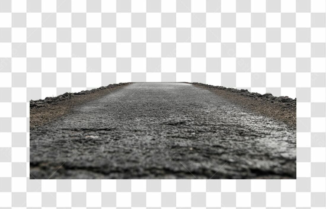 Textura Estrada Asfalto PNG com fundo transparente
