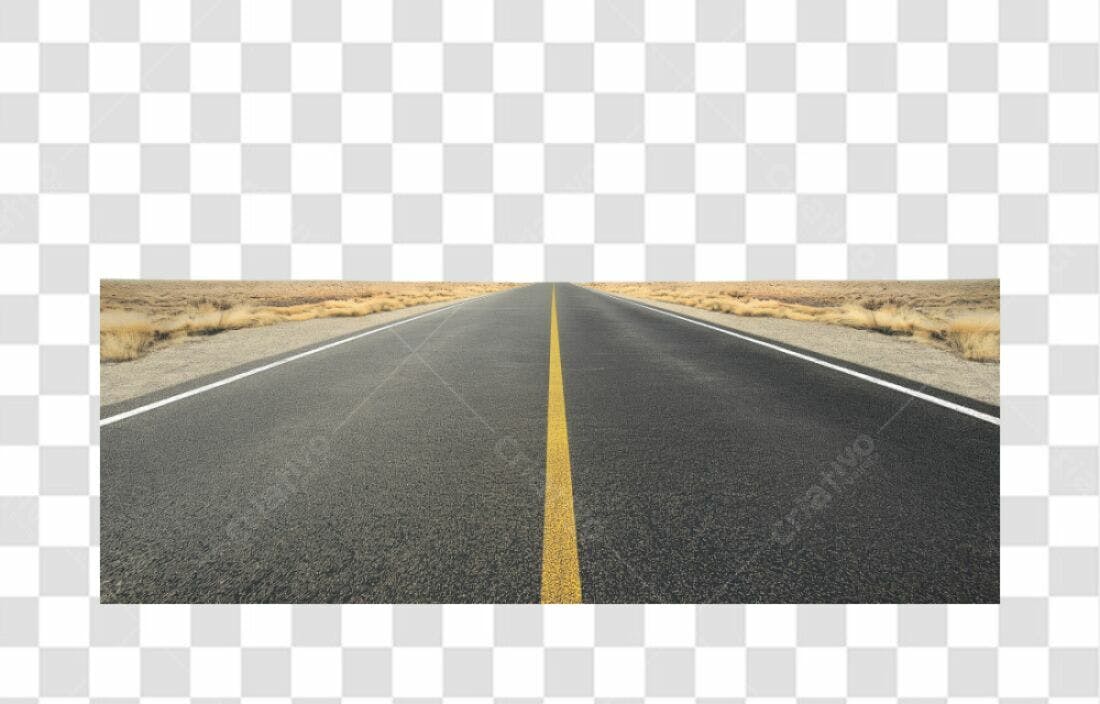 Banner Estrada Deserto PNG com fundo transparente