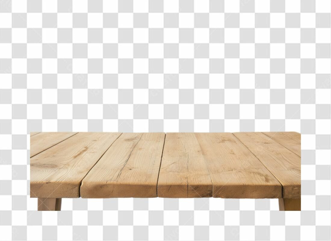 Mesa de Madeira PNG com fundo transparente