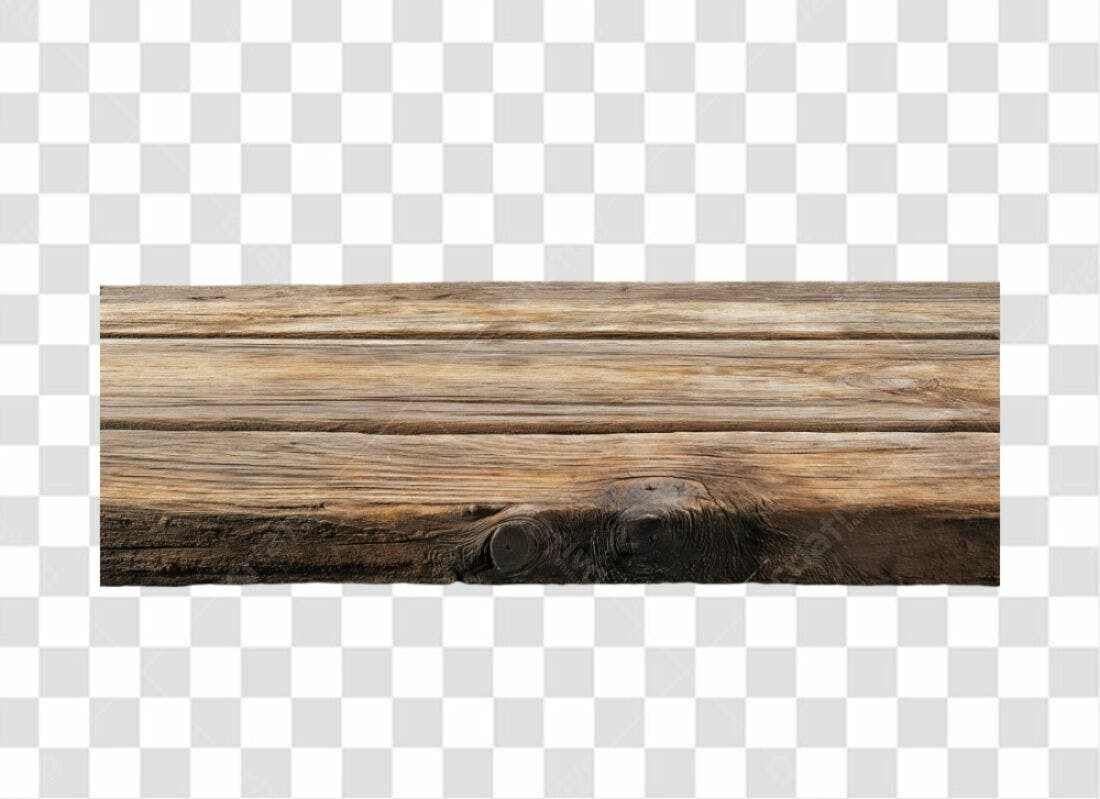 Mesa de Madeira PNG com fundo transparente