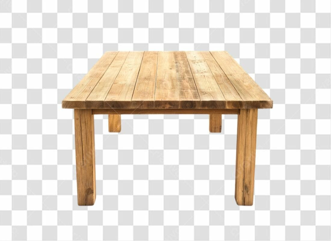 Mesa de Madeira PNG com fundo transparente