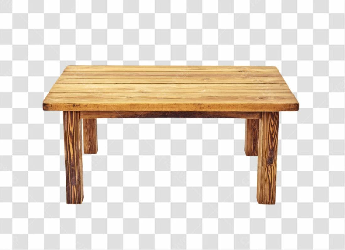 Mesa de Madeira PNG com fundo transparente