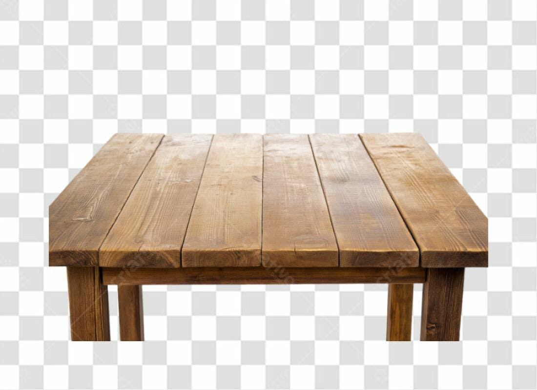 Mesa de Madeira PNG com fundo transparente