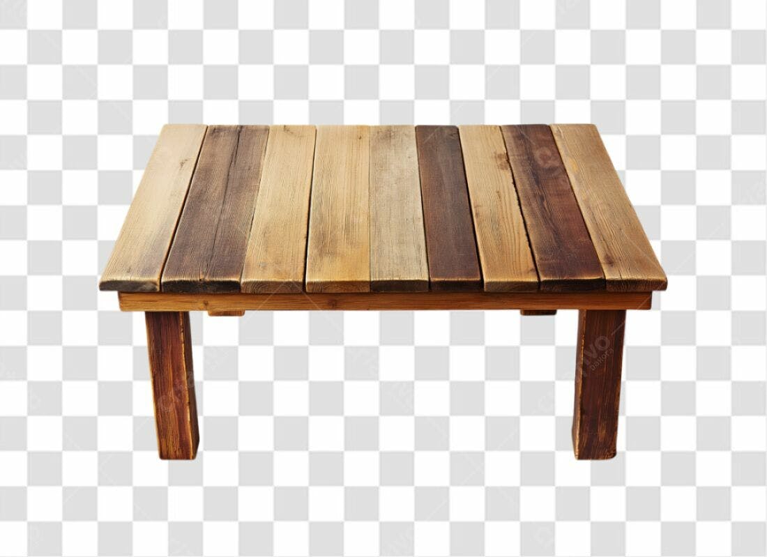 Mesa de Madeira PNG com fundo transparente