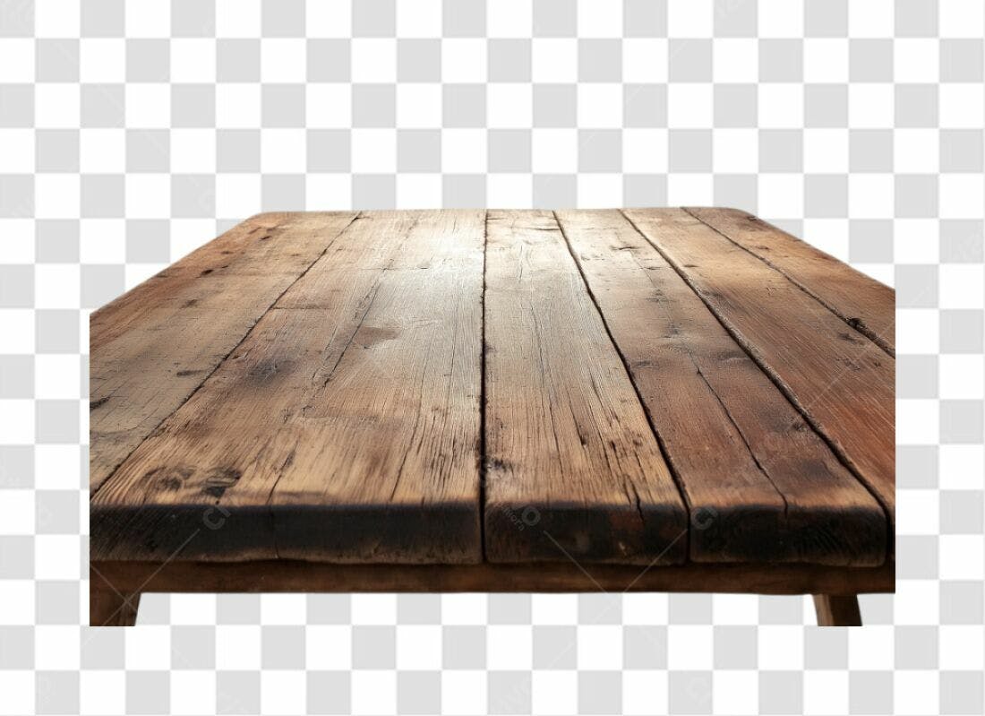 Mesa de Madeira PNG com fundo transparente