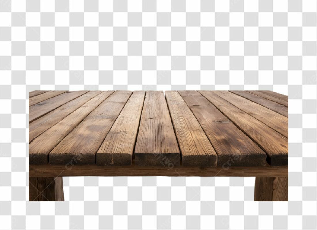Mesa de Madeira PNG com fundo transparente