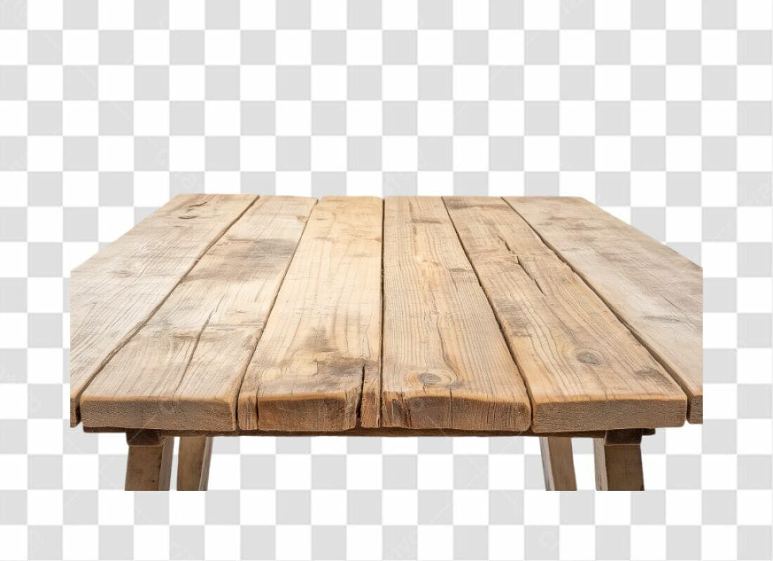 Mesa de Madeira PNG com fundo transparente