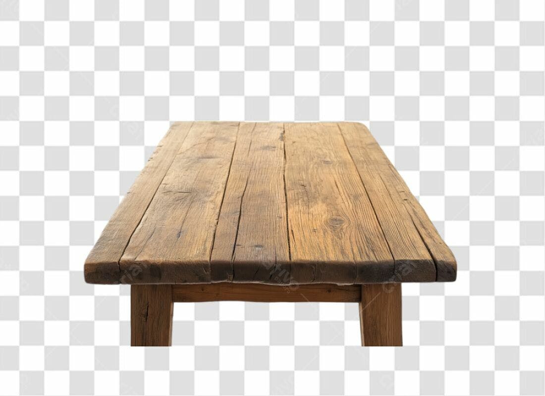 Mesa de Madeira PNG com fundo transparente