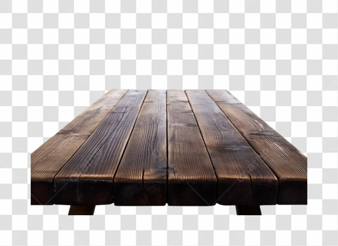 Mesa de Madeira PNG com fundo transparente