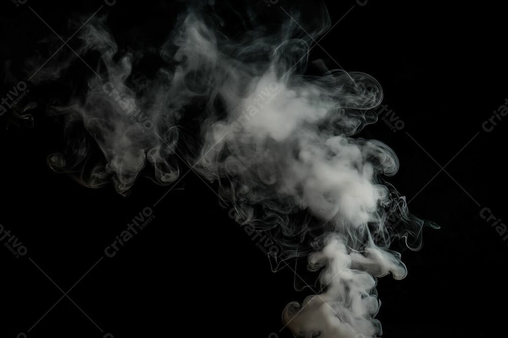 Overlay Ou Efeito De Fumaça Sobre Um Fundo Preto