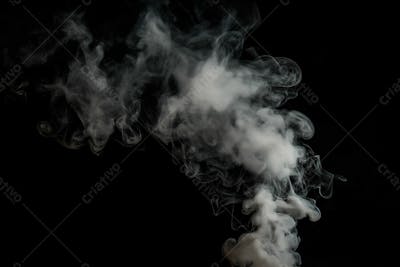 Overlay Ou Efeito De Fumaça Sobre Um Fundo Preto