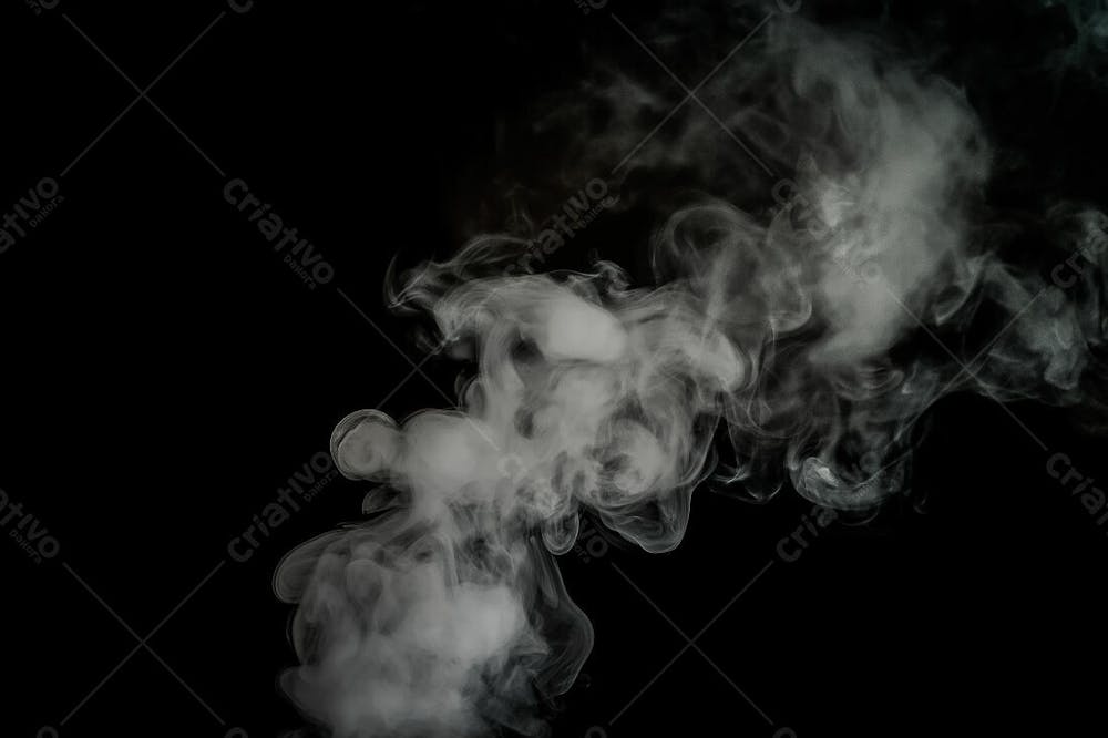 Overlay Ou Efeito De Fumaça Sobre Um Fundo Preto