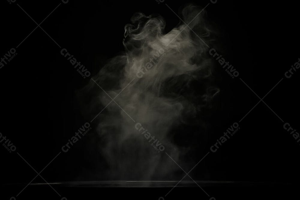 Overlay Ou Efeito De Fumaça Sobre Um Fundo Preto