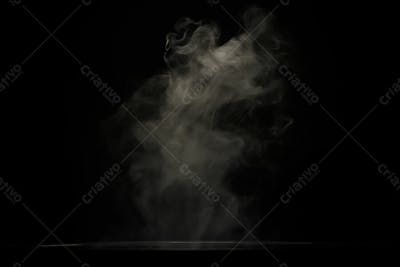 Overlay Ou Efeito De Fumaça Sobre Um Fundo Preto
