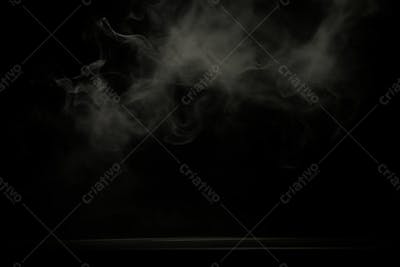 Overlay Ou Efeito De Fumaça Sobre Um Fundo Preto