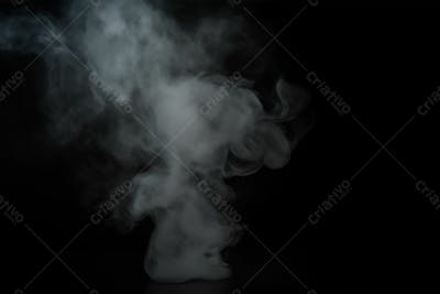 Overlay Ou Efeito De Fumaça Sobre Um Fundo Preto