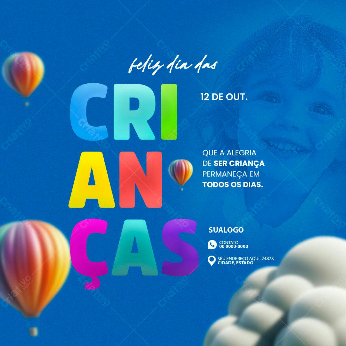Flyer Dia das Crianças PSD Editável