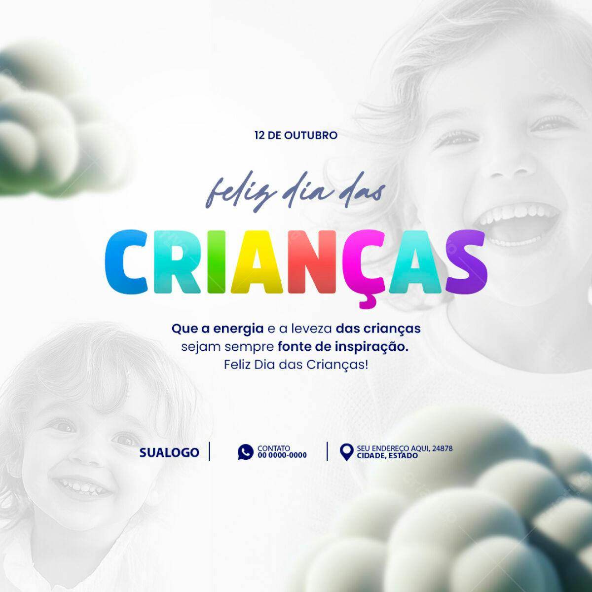 Postagem Dia das Crianças PSD Editável
