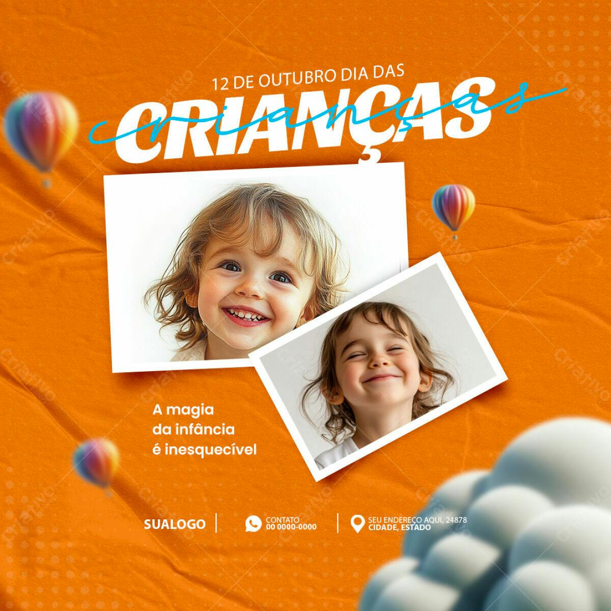 Flyer Dia das Crianças PSD Editável