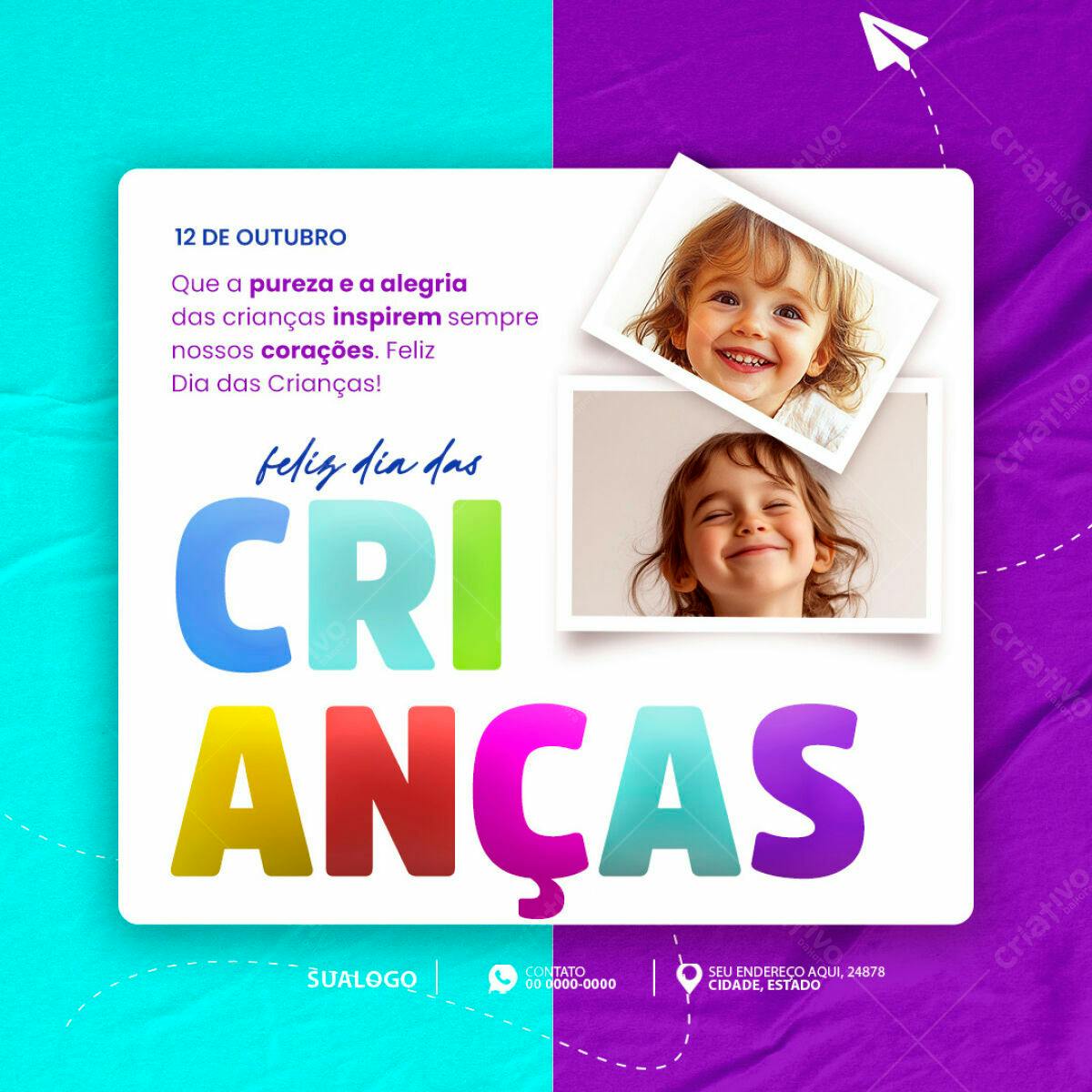 Postagem Dia das Crianças PSD Editável