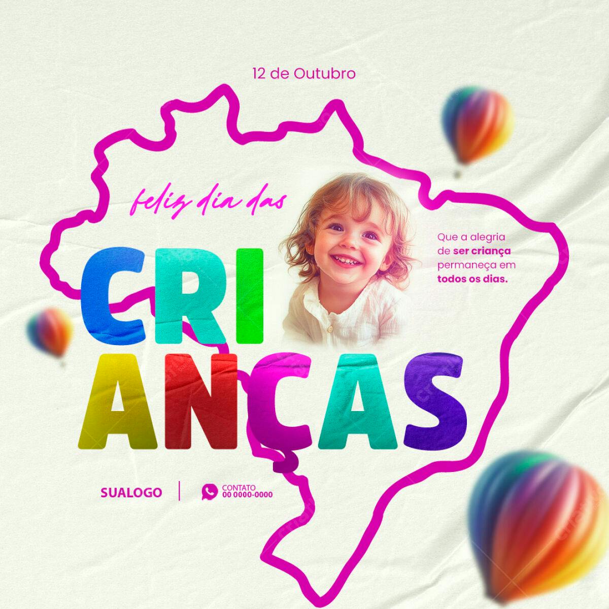 Flyer Dia das Crianças PSD Editável