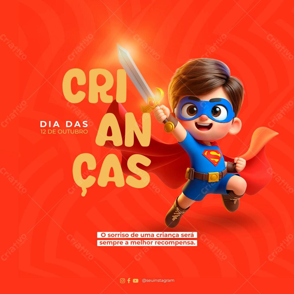 Post Dia das Crianças PSD Editável