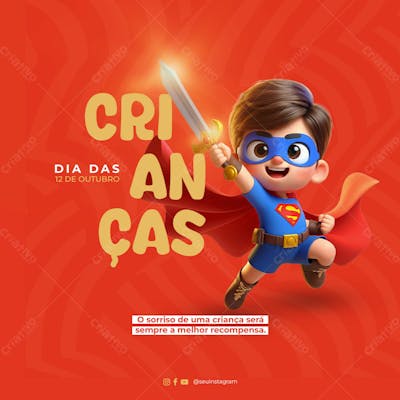Modelo Psd Midia Social Folheto De Marketing Do Dia Das Crianas Dia Das Criancas No Brasil