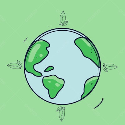 Ilustração Vetorial Planeta Terra Verde