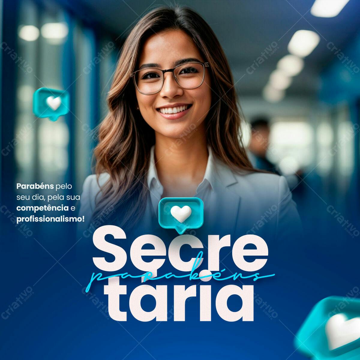Postagem Dia da Secretária PSD Editável