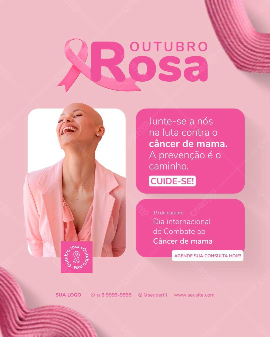 Postagem Outubro Rosa PSD Editável