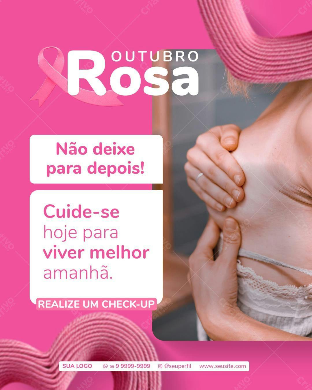 Post para Outubro Rosa PSD Editável