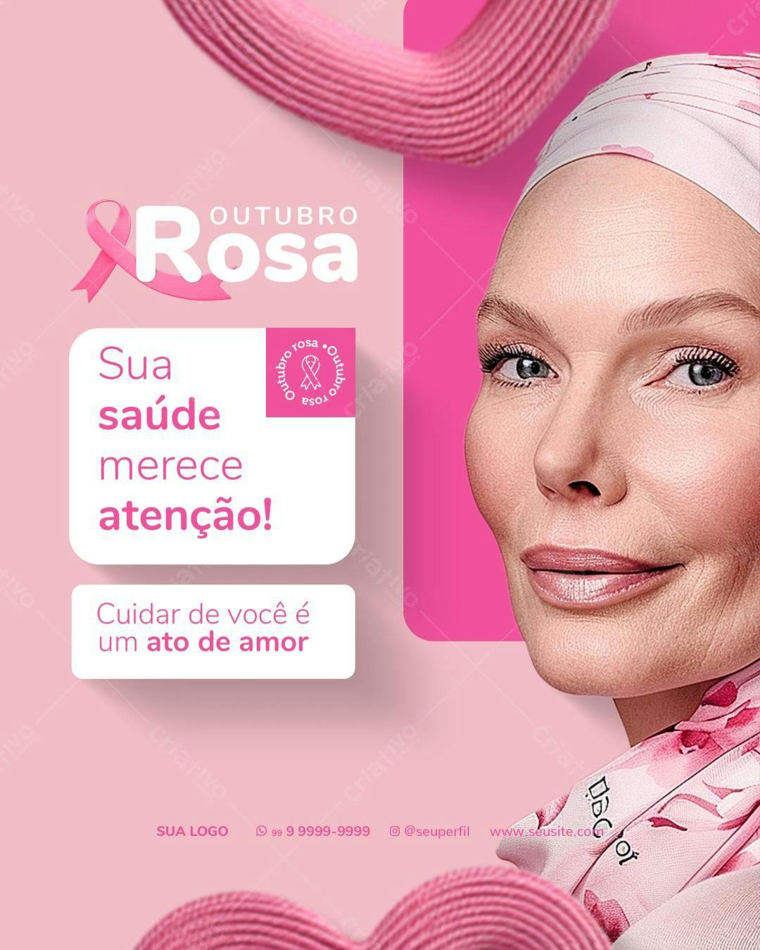 Postagem Outubro Rosa PSD Editável