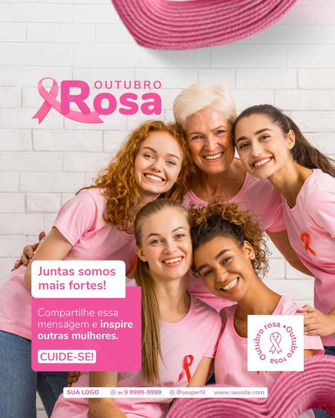 Postagem Outubro Rosa PSD Editável