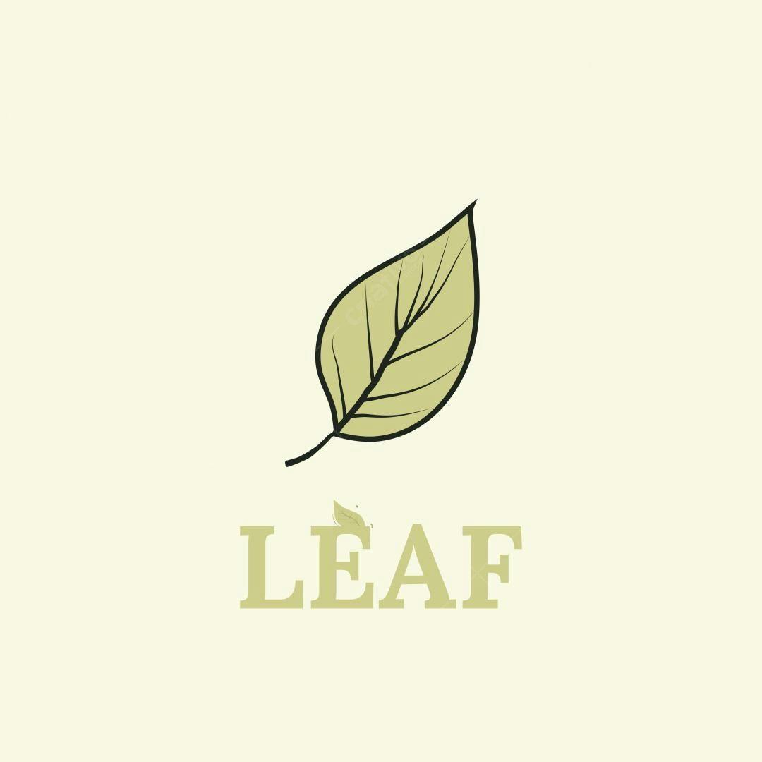 Ilustração vetorial de folha minimalista em tons pastel