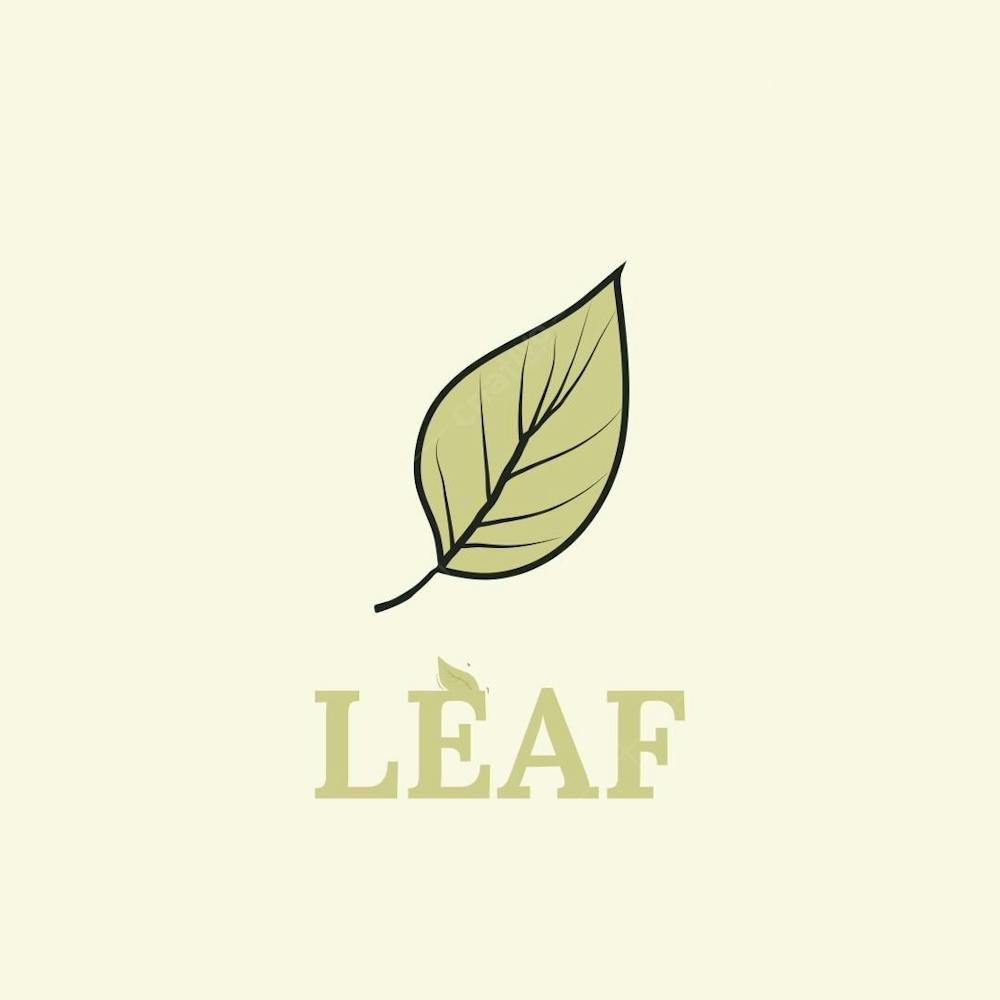 Logo Em Vetor De Folha Ou Leaf No Estilo Minimalista 