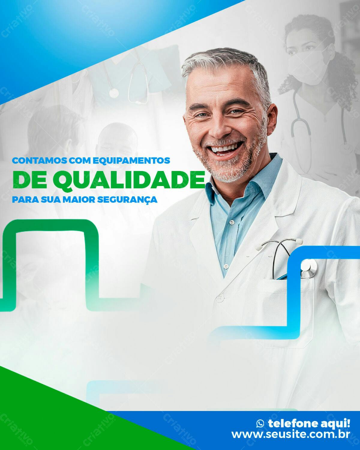 Flyer Médico PSD Editável para Clínicas