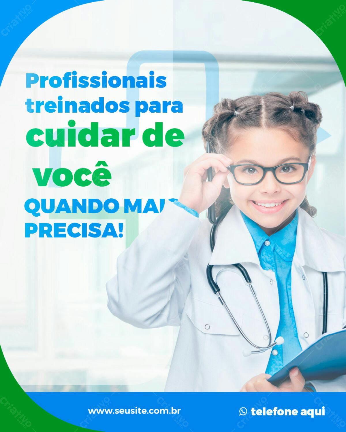 Flyer Profissional de Saúde PSD Editável
