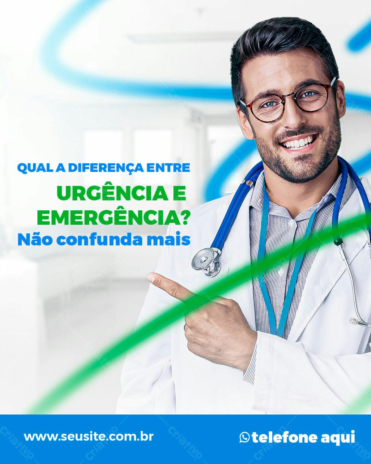 Post para Redes Sociais Médico PSD Editável