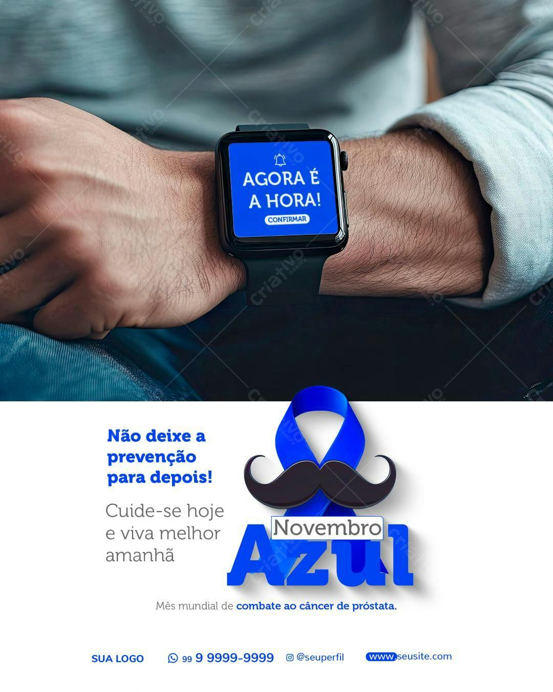 Post para Novembro Azul PSD Editável