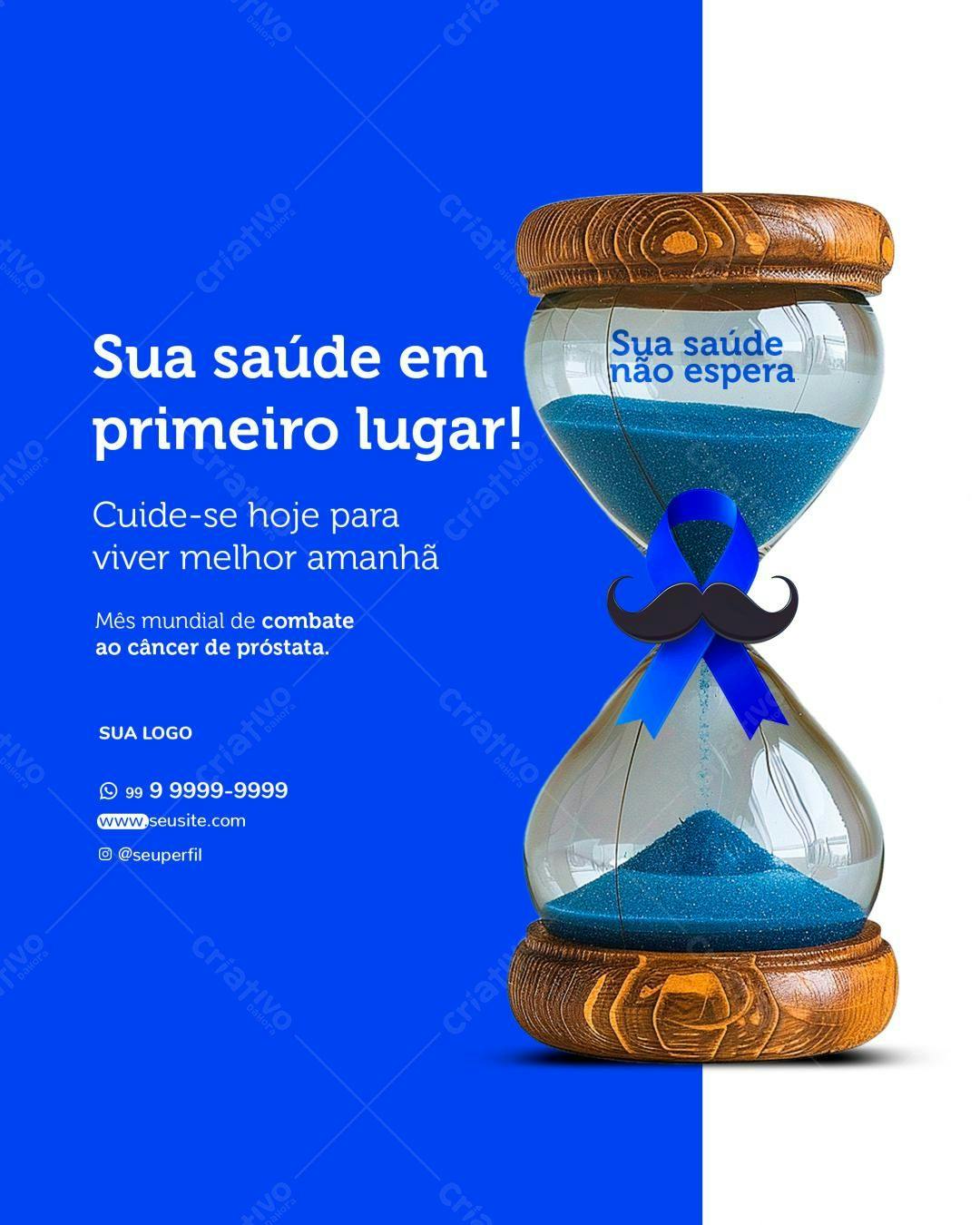 Post para Novembro Azul PSD Editável