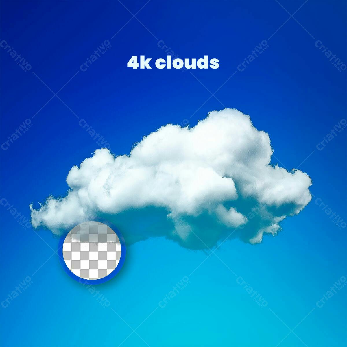 Nuvem 4K PSD Editável para Design de Sites e Apps