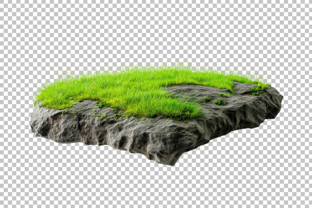 Cenário Natureza Pedra e Grama PSD Editável