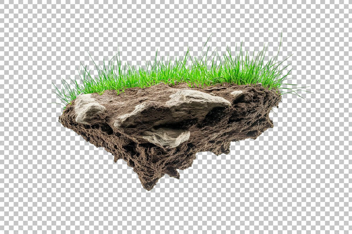 Recurso Gráfico Terreno com Grama PSD Editável